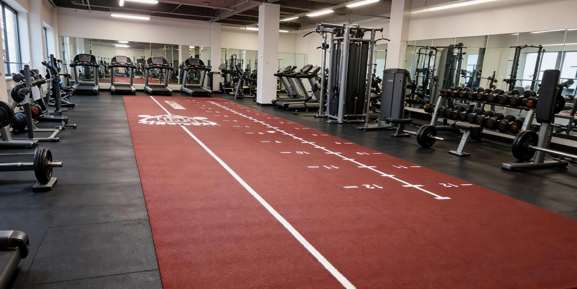 Red gym turf